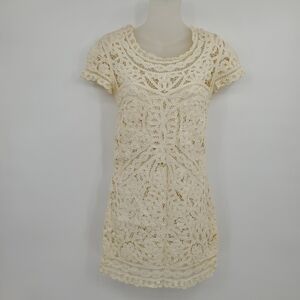 ♧ Sea New York Cream Lace Short Sleeve Dress Size 6